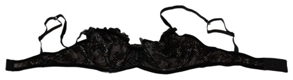 Black Mesh Balconcino Bra Nylon  Underwear Lenjerie intimă