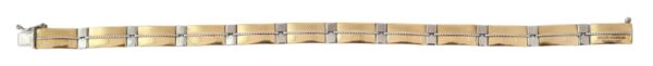 Silver and Gold 100% Brass Two Tone Designer Link Bracelet Brățări