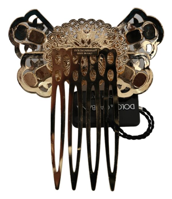 Gold Brass Clear Crystal Hair Stick Accessory Comb Alte