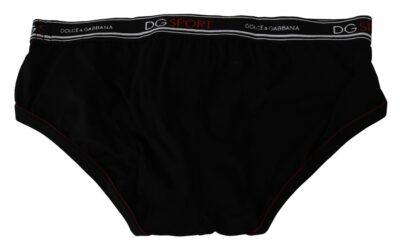 Black Cotton Stretch DG Sport Brief Underwear Lenjerie intimă