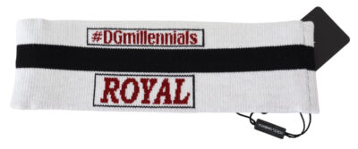 White #DGmillennials Royal Wool Knit Headband Pălării și șepci