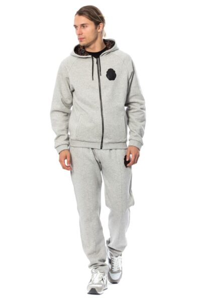 Gray Cotton Hooded Sweatsuit Costume