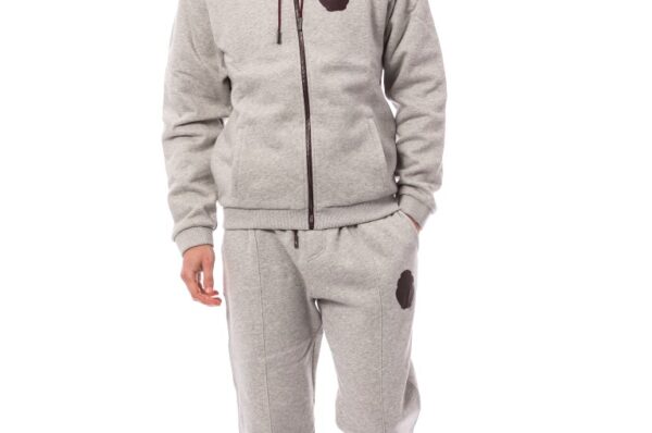 Gray Cotton Hooded Sweatsuit Costume