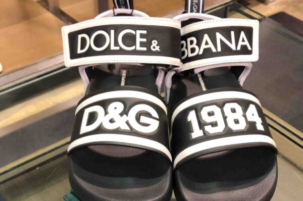 Sandale negre Dolce&Gabbana Bărbați