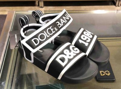 Sandale negre Dolce&Gabbana Bărbați