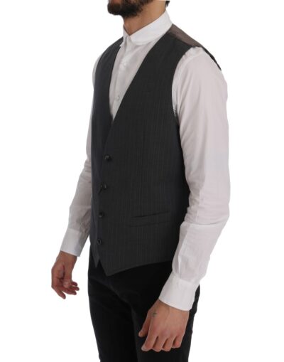 Gray STAFF Cotton Striped Vest Veste