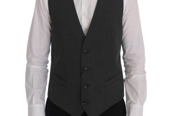 Gray STAFF Cotton Striped Vest Veste