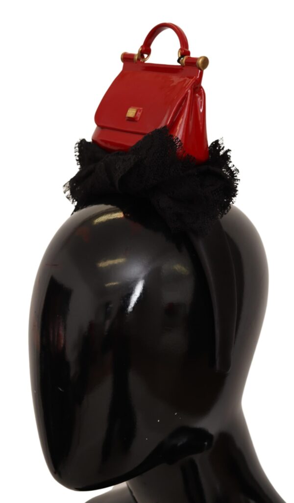 Black Cotton Red Hat Sicily Bag Headband Diadem Accesorii