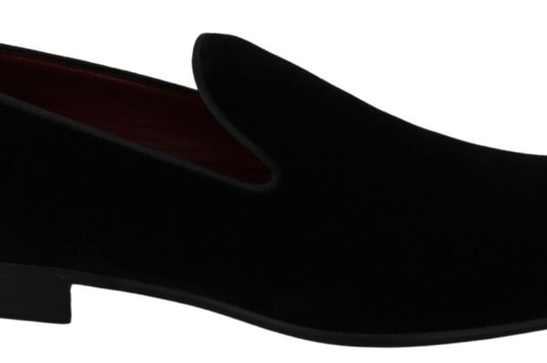 Black Velvet Flats Slipper Mens  Loafers Shoes Mocasini
