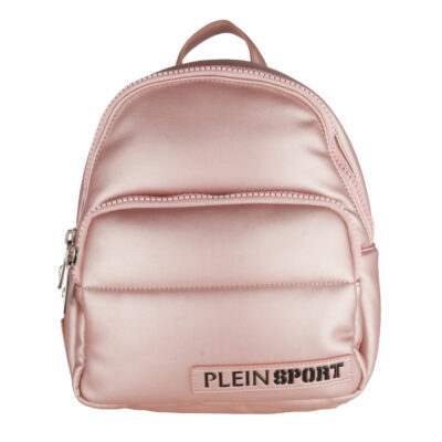 Pink Polyester Brand Logo Backpack Ghiozdan