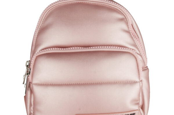 Pink Polyester Brand Logo Backpack Ghiozdan