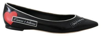 Black DG Logo Tape Ballerina Flats Shoes Papuci