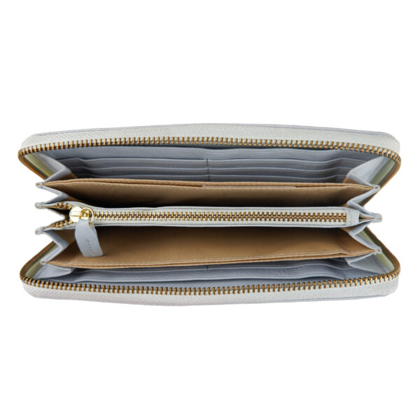 Grey Calf Leather Wallet Portofele