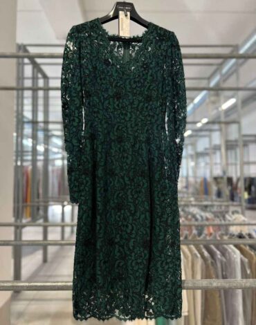 Rochie verde cu căptușeală din mătase Dolce&Gabbana Femei