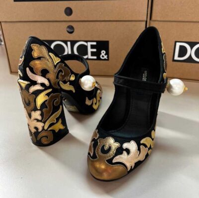 Pantofi negri cu toc 10 cm Dolce&Gabbana Femei