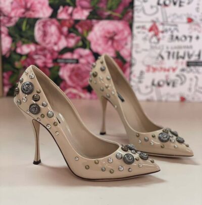 Pantofi crem cu perle Dolce&Gabbana Femei