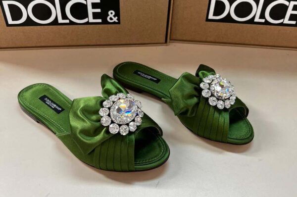 Papuci smarald Dolce&Gabbana Femei