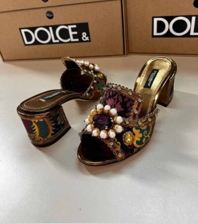 Pantofi cu toc pătrat Dolce&Gabbana Femei