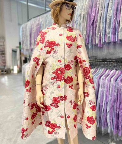 Rochie crem înflorată Dolce&Gabbana Femei