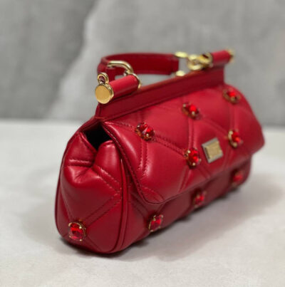 Geantă roșie cu curea Dolce&Gabbana Accesorii