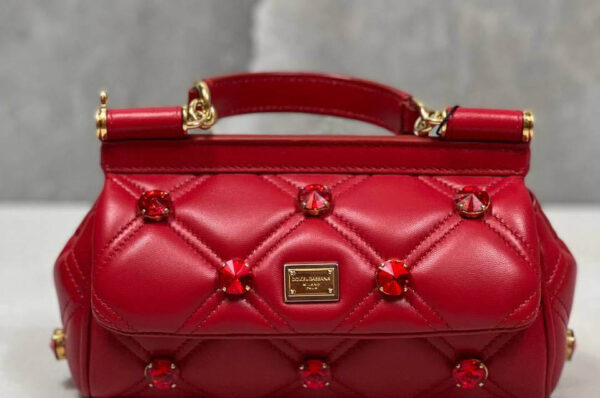 Geantă roșie cu curea Dolce&Gabbana Accesorii