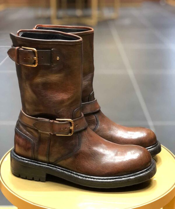 Man Leather Boots Bărbați