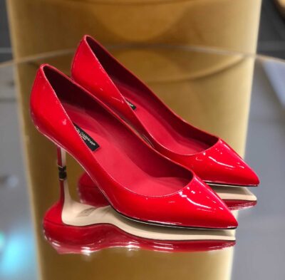 Pantofi cu toc rosii D&G Femei